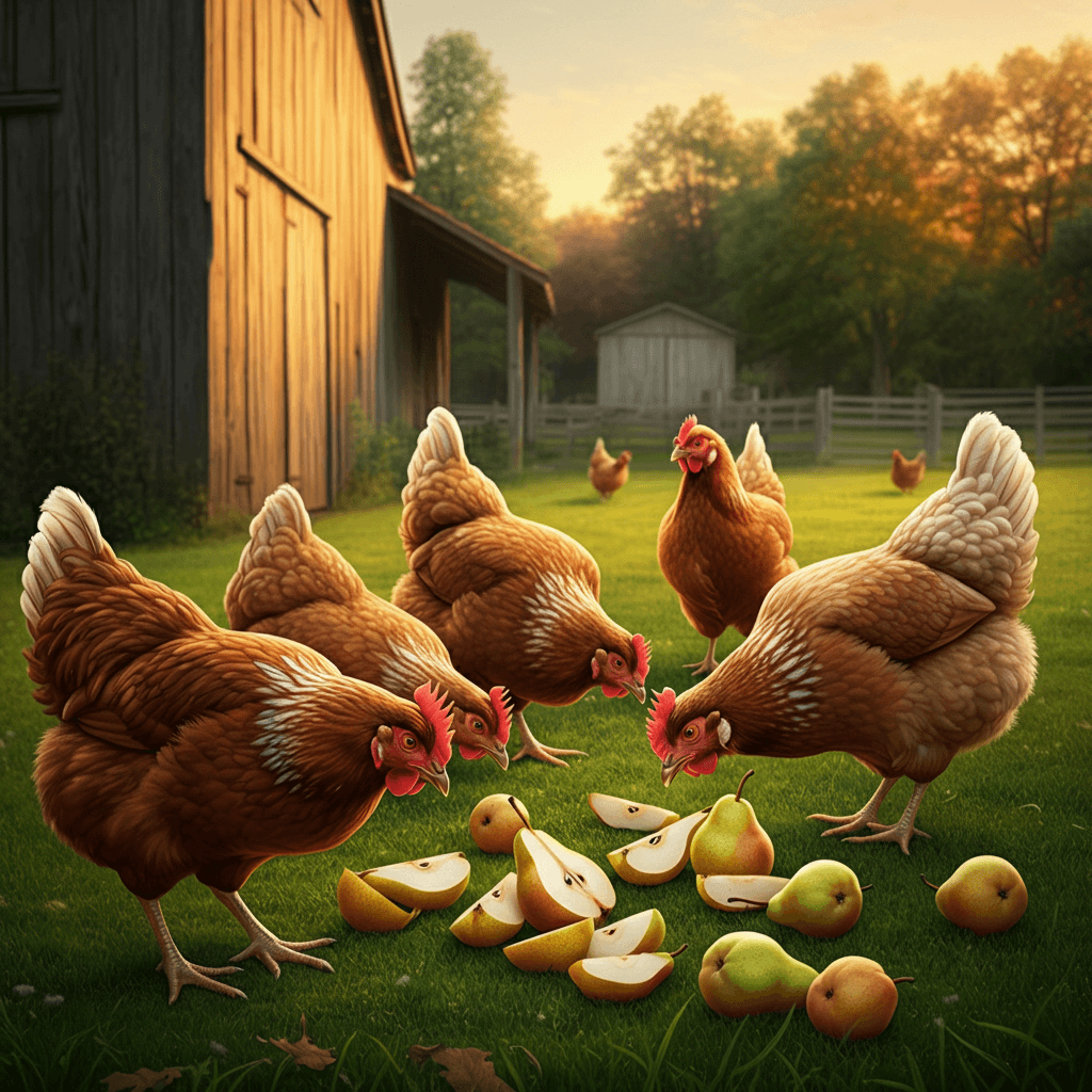 can chickens eat pears
