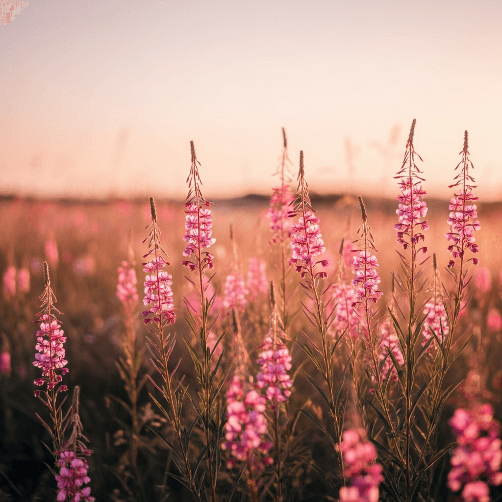 pink wildflowers