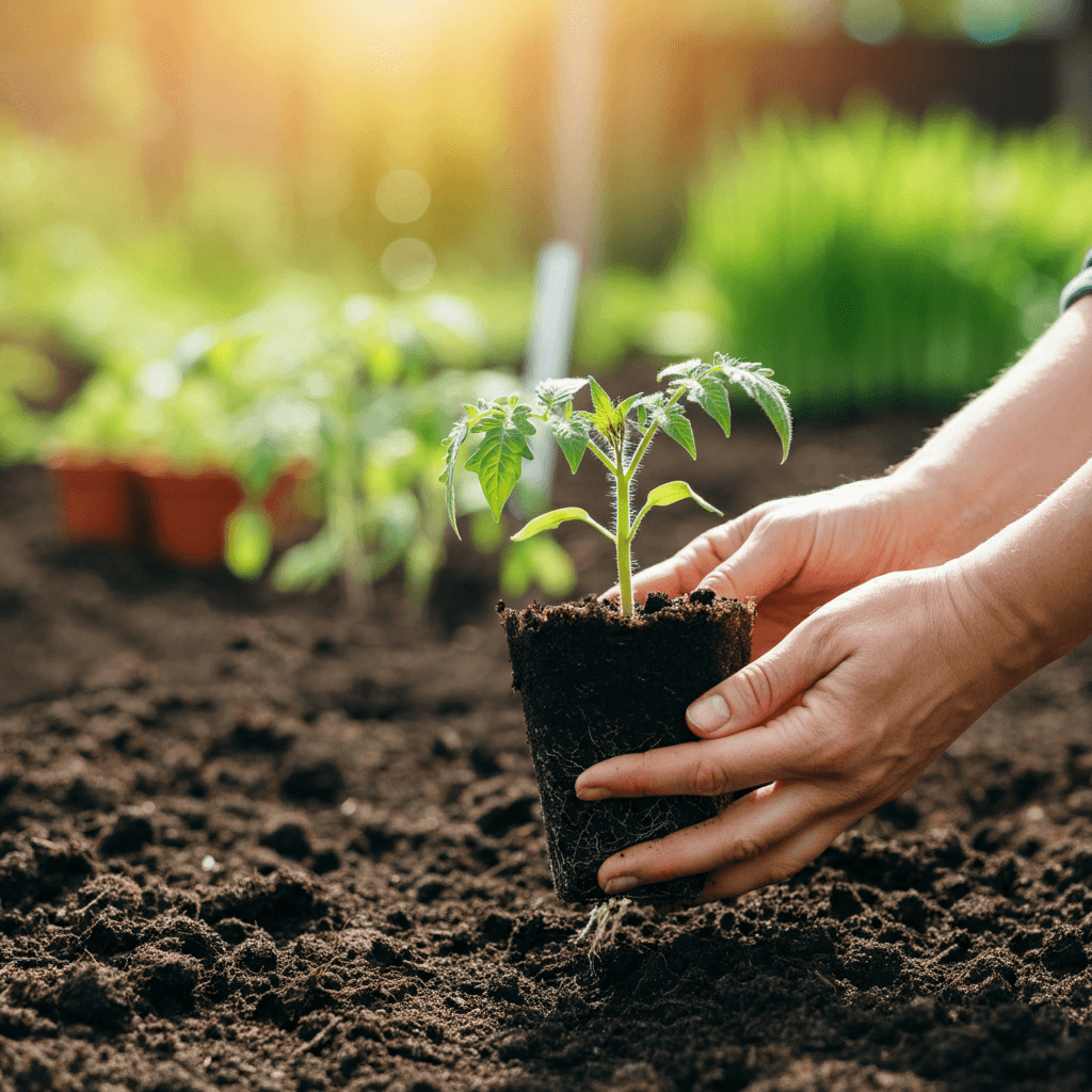 Transplanting Vegetable Plugs