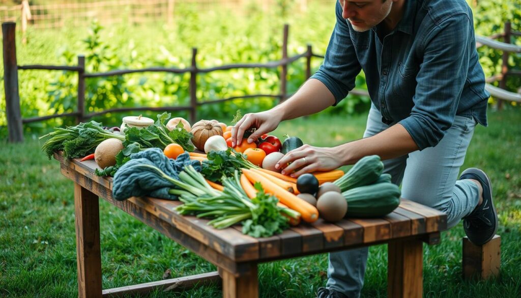 How to Start a Vegetable Garden from Scratch — Step by Step 3 Beginner gardener planting vegetable seeds in rows