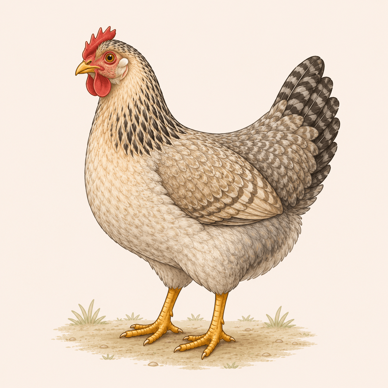 Cream Legbar chicken